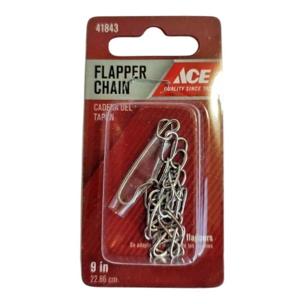 Ace 41843 Flapper Replacement Chain 9 in 22.86 cm Bathroom Toilet Universal New